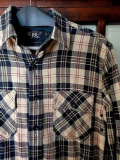 【美品】RRL コットンチェックシャツ S　チンスト　ユニオンチケット 美品】RRL コットンチェックシャツ S チンスト ユニオンチケット