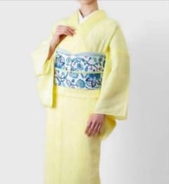 【難あり】本麻  しじら織 縮み 単衣 着物 浴衣のサムネイル