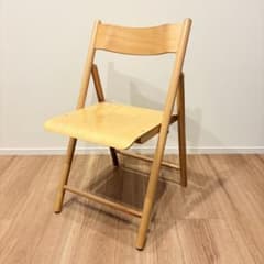 廃盤！無印良品MUJI 木製折りたたみイス 天然木 ブナ材チェア椅子