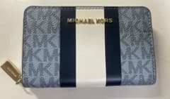 MICHAEL KORS 二つ折り財布 ブルー系　超美品のサムネイル