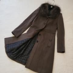 美品 BURBERRY BLACK LABEL フォックスアンゴラ コート 40 - メルカリ