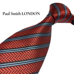 未使用級 PaulSmith ネクタイ レッド 赤 ストライプ 艶 光沢 - メルカリ