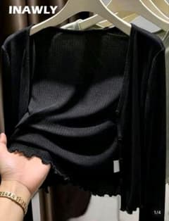 黒　カーディガン　Sのサムネイル