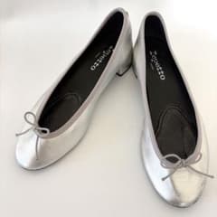未使用✨レペット　カミーユ　シルバー　パンプス　バレエシューズ　37 1/2 レペット Repetto カミーユ バレエシューズ シルバー 37.5 23.5 - メルカリ