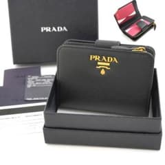 ✨Sランク・箱保証書付き✨　PRADA ミニ財布　サフィアーノ　L字ファスナー ✨Sランク・付属品完備 PRADA 財布 サフィアーノ L字ファスナー