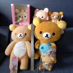 [희귀] 리락쿠마 봉제 인형 스트랩과 비매품 한정품 세트