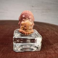 天然石 ベビーガネーシャ ピンク系アラシャン 貫通穴なし - メルカリ