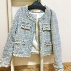 ツイードノーカラージャケットのサムネイル