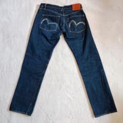 EVISU No.1デニム 2001 大文字赤タブ W32×L35 濃紺 虎耳 - メルカリ