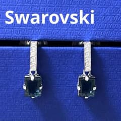 スワロフスキー ピアス Lock ブルーグリーン パヴェ 正規品 新品 
