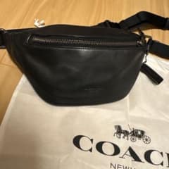 【美品】COACH エリアス ベルトバッグ デニム ネイビー COACH（コーチ） 国内発送 バッグ メンズ ボディバッグ シグネチャー