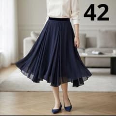 美品✨フォクシー 大きいサイズ42 フレアスカート ブラック シフォン 美品✨フォクシー 大きいサイズ42 フレアスカート ブラック シフォン