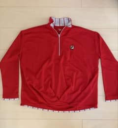 FILA テニスウェア ハーフジップ レッド Mサイズのサムネイル