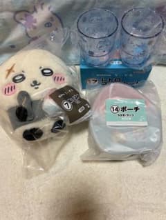ちいかわ　一番くじ　エニマイくじ　ラッコ先生　ぬいぐるみ　ポーチ　コップ　3点のサムネイル