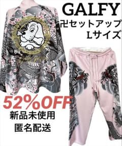 GALFY ガルフィー 四代目卍 セットアップ ジャージ 龍 桜 中型犬 L GALFY ガルフィー 四代目卍 セットアップ ジャージ 龍 桜 中型犬