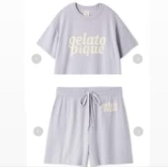 gelato pique 上下 スムーズィーロゴジャガード半袖プルオーバーブルーのサムネイル