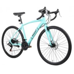 2088ロードバイク 700cシマノ製 21段変速 ライト スタンド付 自転車