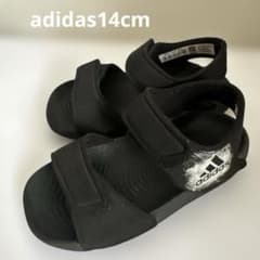 【01】アディダス adidas サンダル ブラック 黒 子供用 面ファスナーのサムネイル