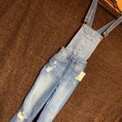 H&M オーバーオール ダメージデニム サロペットのサムネイル