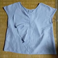 index　水色ノースリーブシャツ Mサイズ フリルデザインのサムネイル