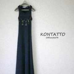 新品‼【KONTATTO】フェザープリ美ラインマキシワンピのサムネイル