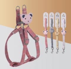 可愛いクマさんがついた犬用お散歩リードのサムネイル