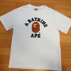 A BATHING APE アベイシングエイプTシャツ カラー　白Lのサムネイル