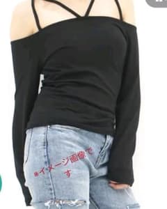 セクシー肌出しオフショルダーカットソー　RONDELBLACK    6のサムネイル