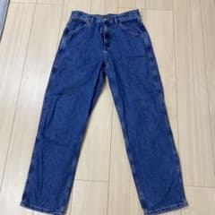 濃い青 ストレートデニム ハイウエストのサムネイル