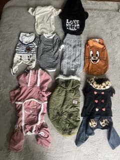 犬服セット 小型犬用 Tシャツ フード付きのサムネイル