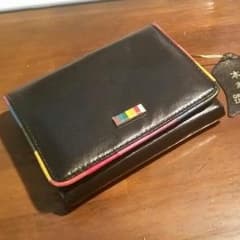 K様専用！本革 折り畳み 財布 黒×カラフルのサムネイル
