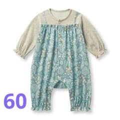 ベルメゾン／ミニラボ レイヤード風ロンパース 60 女の子のサムネイル