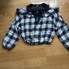 SHEIN チェック柄 オフショルダー 長袖トップス M - メルカリ