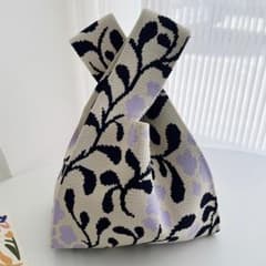 ❤️数量限定❤️サブバッグ 花柄 クロシェ編み ニット エコバッグ 小さめのサムネイル