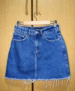ZARA デニム ミニスカート カットオフ XSのサムネイル