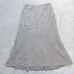 トゥモローランド グレー フレア ロング スカート 裾長 S オフィカジ