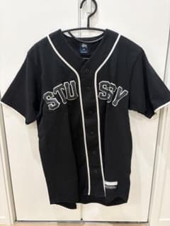 STUSSY ブラック ベースボールシャツ - メルカリ