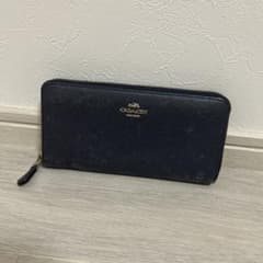 COACH 長財布 ネイビー　ゴールド金具のサムネイル
