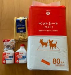 ペット用品4点セット （ペットシート シャンプータオル　除菌スプレー）のサムネイル