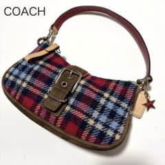 美品【COACH】ワンショルダーバッグ アクセサリーポーチ 7570 赤