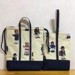 【EAR様 専用】上靴入れ 体操服入れ☆ポロベア デニムのサムネイル