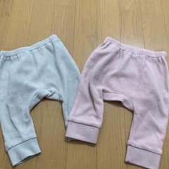 ベビー パンツ ズボン　ワッフル素材 2枚セットのサムネイル