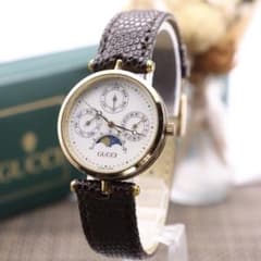 正規品【新品電池】GUCCI ムーンフェイズ/トリプルカレンダー 動作品 