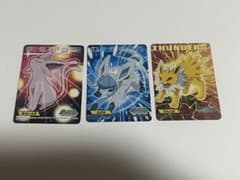 ポケモン BANDAI ブイズ エーフィ グレイシア サンダース 3枚 当時物のサムネイル