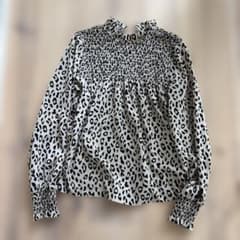 【値下げ】ADAM ET ROPÉ ヒョウ柄長袖ブラウス
