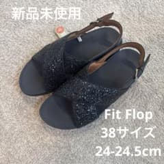 【新品未使用】FitFlop グリッターサンダル ネイビー　24.5 38 新品未使用】FitFlop グリッターサンダル ネイビー 24.5 38 - メルカリ