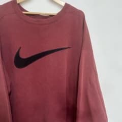 Nike 90's USA製　ビックロゴトレーナー　ワインレッドカラー　Lサイズのサムネイル