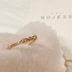 NOJESS K10 ダイヤモンド ピンキーリング ピンクゴールド リボン 3号 