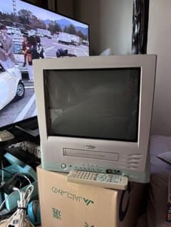 値下サンヨーカラーTVビデオデッキ付き動作確認済みC-15VT70 - メルカリ
