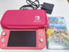 NintendoSwitchLiteコーラルあつまれどうぶつの森付きケース充電器 Nintendo Switch Lite コーラル 本体 充電器 ケース あつ森 - メルカリ